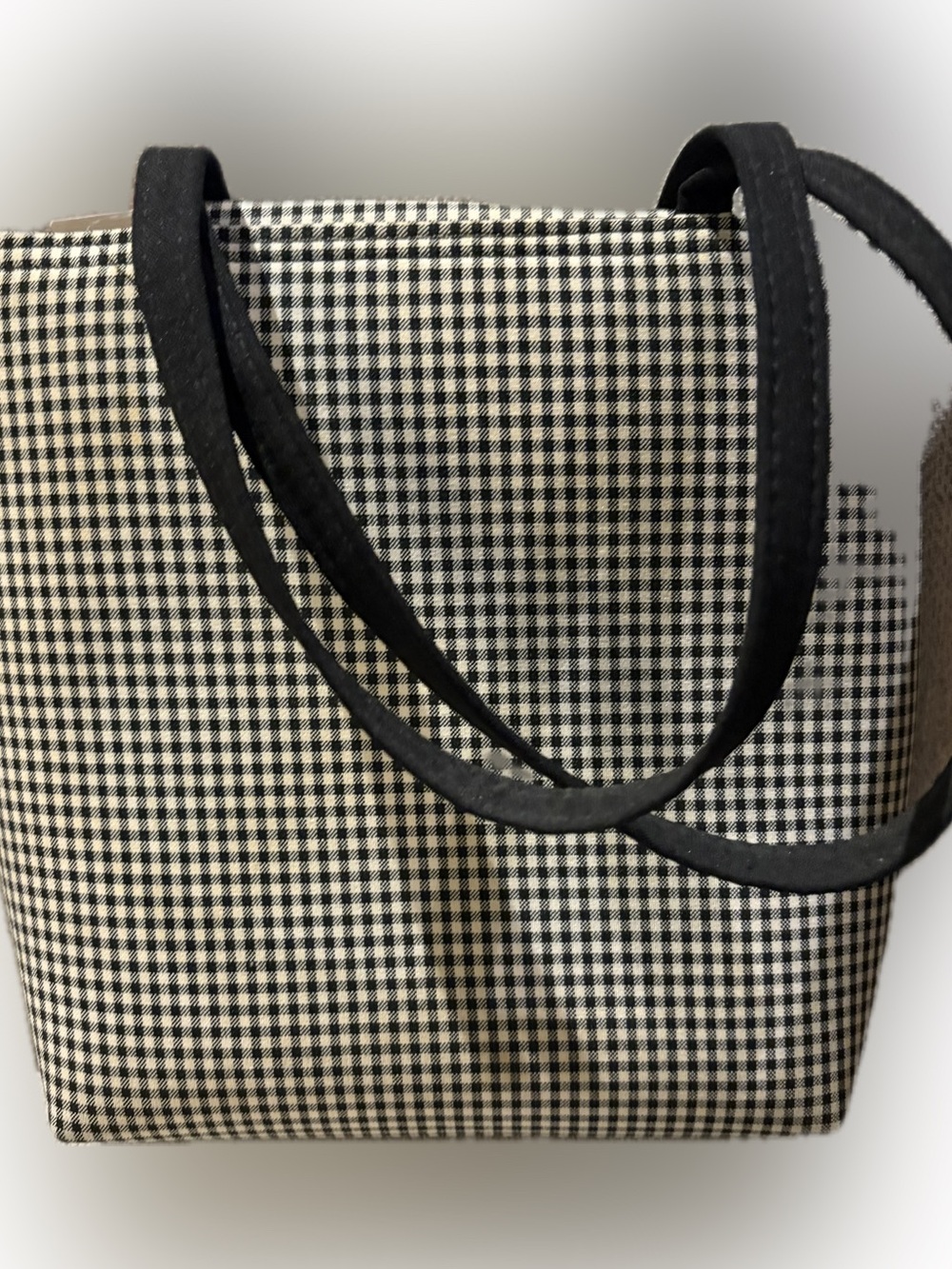 Kate Spade Black and White Gingham Vintage Tote - Picture 14 of 16